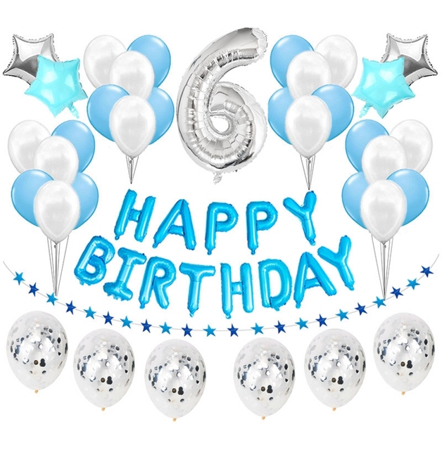 37 sztuk srebrnych balonów z cyfrą 1-9 dla chłopców na pierwsze urodziny - książę 18 30 - Wianko - 9