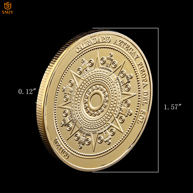 Meksykańska starożytna kultura - majowie - kalendarz proroctwo - pozłacane pamiątkowe monety - luksusowe pudełko wyświetlacz - Wianko - 34