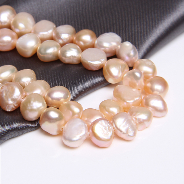 Bryłki ziemniaczane - luzem, perły naturalne, barokowe koraliki, słodkowodne perły do tworzenia biżuterii - 14-calowy sznurek - Wianko - 28