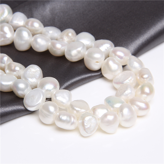 Bryłki ziemniaczane - luzem, perły naturalne, barokowe koraliki, słodkowodne perły do tworzenia biżuterii - 14-calowy sznurek - Wianko - 16
