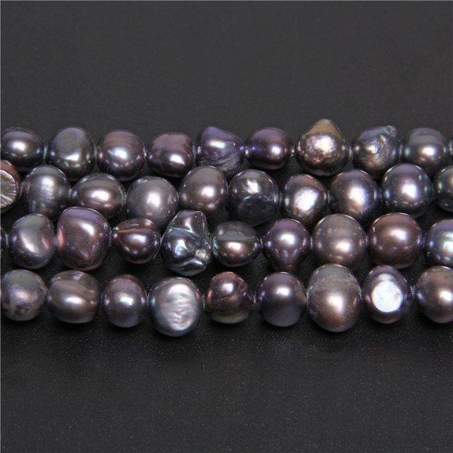 Bryłki ziemniaczane - luzem, perły naturalne, barokowe koraliki, słodkowodne perły do tworzenia biżuterii - 14-calowy sznurek - Wianko - 32