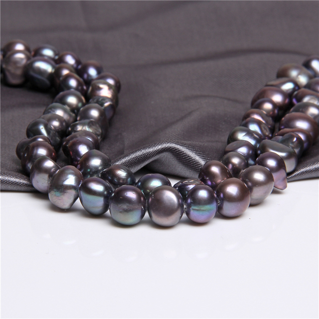 Bryłki ziemniaczane - luzem, perły naturalne, barokowe koraliki, słodkowodne perły do tworzenia biżuterii - 14-calowy sznurek - Wianko - 36