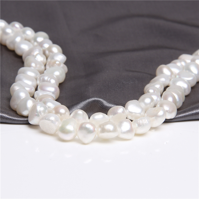 Bryłki ziemniaczane - luzem, perły naturalne, barokowe koraliki, słodkowodne perły do tworzenia biżuterii - 14-calowy sznurek - Wianko - 18