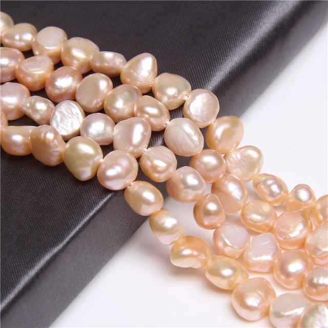 Bryłki ziemniaczane - luzem, perły naturalne, barokowe koraliki, słodkowodne perły do tworzenia biżuterii - 14-calowy sznurek - Wianko - 29