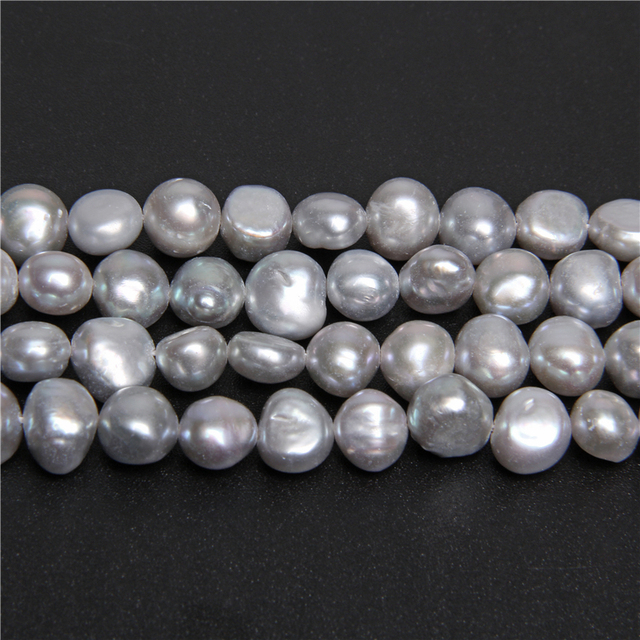 Bryłki ziemniaczane - luzem, perły naturalne, barokowe koraliki, słodkowodne perły do tworzenia biżuterii - 14-calowy sznurek - Wianko - 38