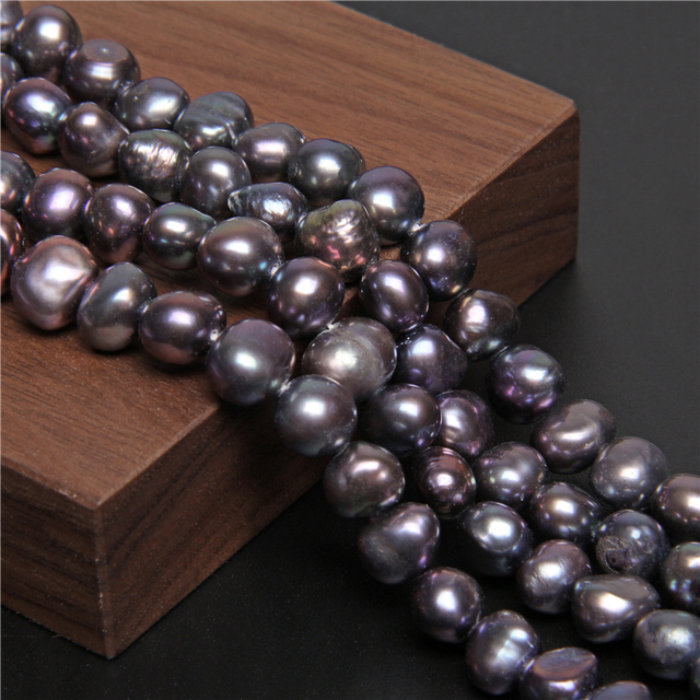 Bryłki ziemniaczane - luzem, perły naturalne, barokowe koraliki, słodkowodne perły do tworzenia biżuterii - 14-calowy sznurek - Wianko - 31