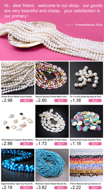 Bryłki ziemniaczane - luzem, perły naturalne, barokowe koraliki, słodkowodne perły do tworzenia biżuterii - 14-calowy sznurek - Wianko - 10