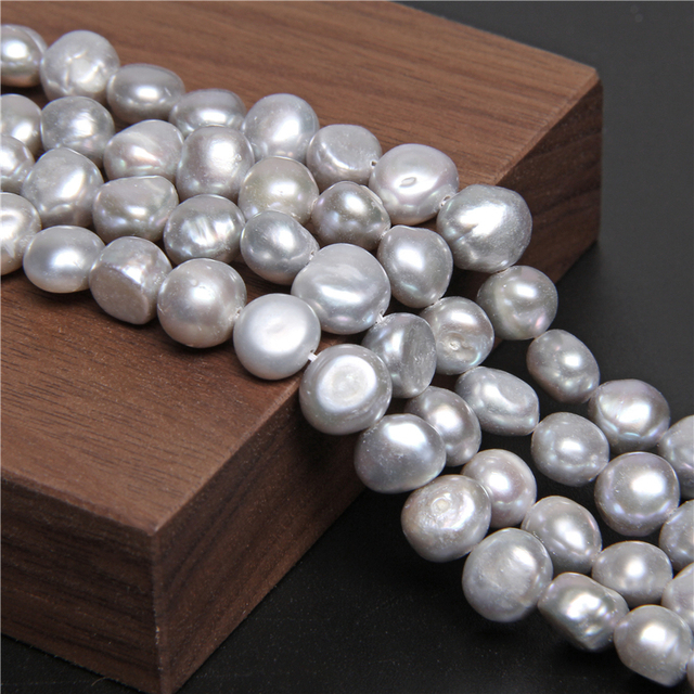 Bryłki ziemniaczane - luzem, perły naturalne, barokowe koraliki, słodkowodne perły do tworzenia biżuterii - 14-calowy sznurek - Wianko - 37