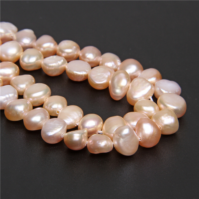 Bryłki ziemniaczane - luzem, perły naturalne, barokowe koraliki, słodkowodne perły do tworzenia biżuterii - 14-calowy sznurek - Wianko - 27
