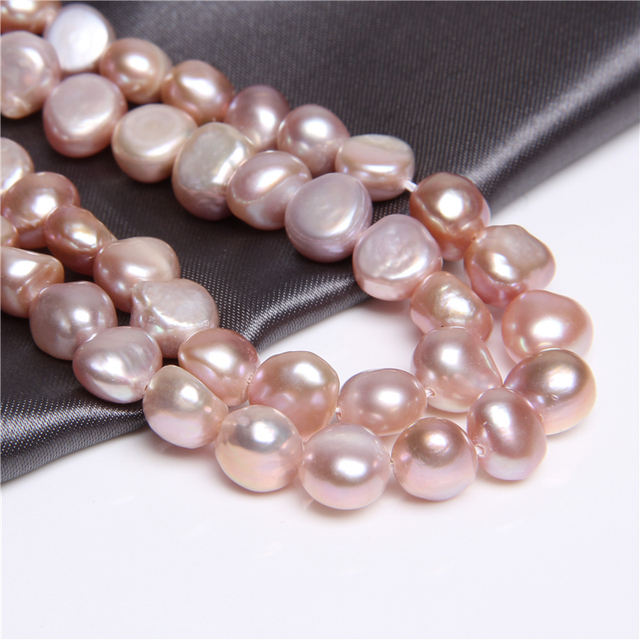 Bryłki ziemniaczane - luzem, perły naturalne, barokowe koraliki, słodkowodne perły do tworzenia biżuterii - 14-calowy sznurek - Wianko - 22