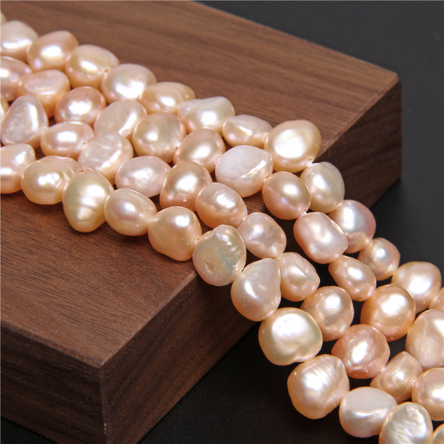 Bryłki ziemniaczane - luzem, perły naturalne, barokowe koraliki, słodkowodne perły do tworzenia biżuterii - 14-calowy sznurek - Wianko - 25