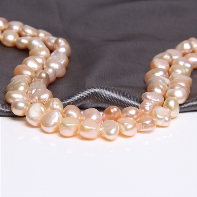 Bryłki ziemniaczane - luzem, perły naturalne, barokowe koraliki, słodkowodne perły do tworzenia biżuterii - 14-calowy sznurek - Wianko - 30