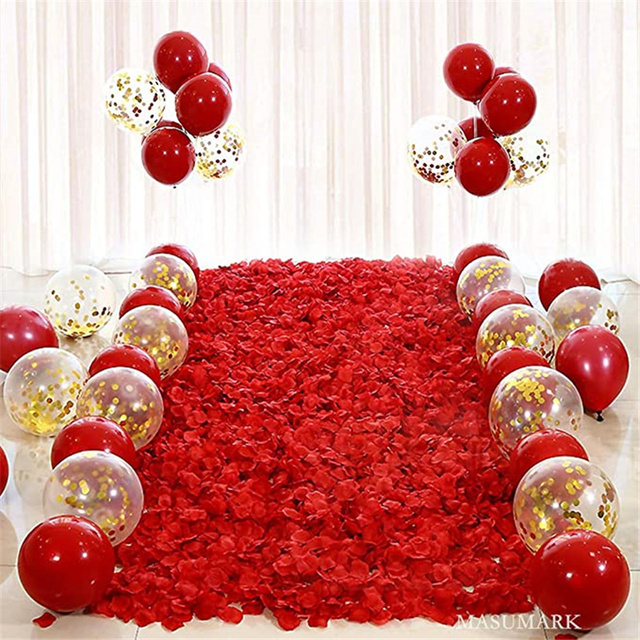 1000/500/100 sztuk sztucznych płatków róż jedwabna róża dekoracyjne walentynkowe - Wianko - 1