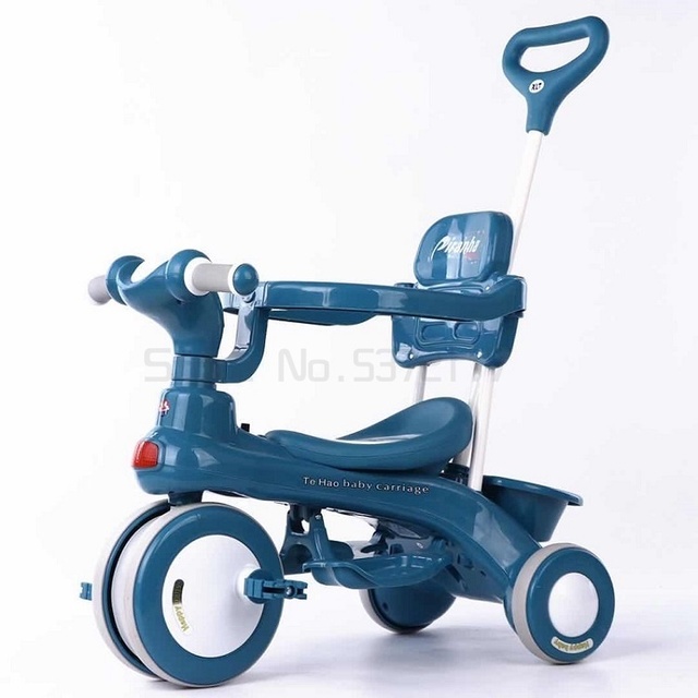 Trójkołowy wózek spacerowy dziecięcy dla dzieci 1-3 lat z pedałami - Wianko - 4
