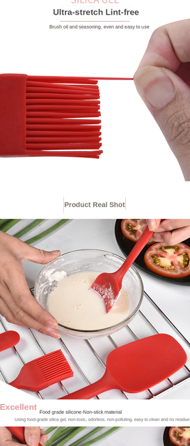 Zestaw 6 sztuk Food Grade silikonowych szpatułek do pieczenia i DIY sałatek - Wianko - 5