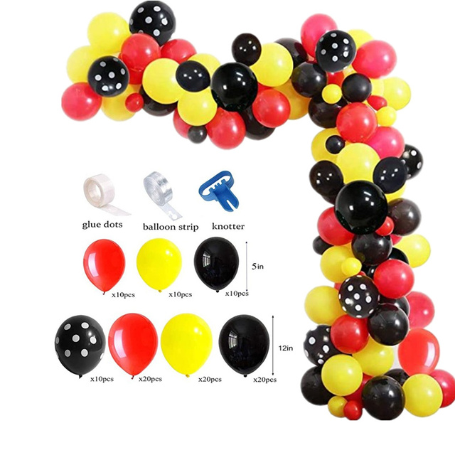 Zestaw samochód wyścigowy z balonami, balony samochód wyścigowy 18, 10 foliowe kulki, czerwony, żółty, czarny - Balony i akcesoria - Wianko - 8