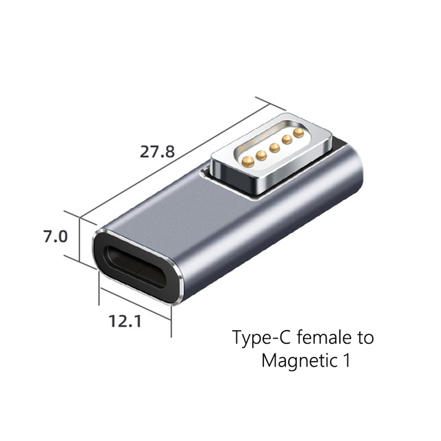 Adapter magnetyczny USB C typ C do Magsafe 2 złącza PD - szybkie ładowanie do MacBook Air/Pro z lampką kontrolną - Wianko - 18