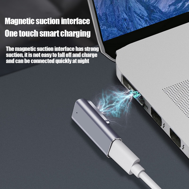 Adapter magnetyczny USB C typ C do Magsafe 2 złącza PD - szybkie ładowanie do MacBook Air/Pro z lampką kontrolną - Wianko - 8