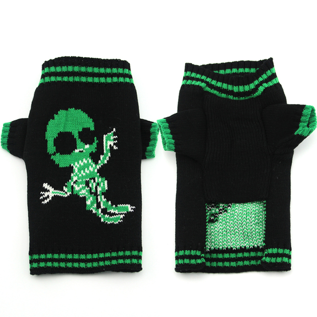 Halloweenowy sweter szkieletowy dla psa i kota - stroje dla małych, średnich i dużych zwierząt - Wianko - 18