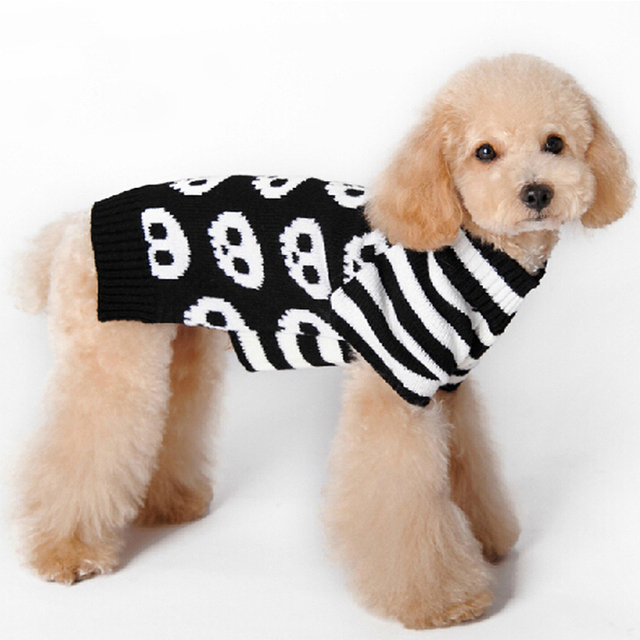 Halloweenowy sweter szkieletowy dla psa i kota - stroje dla małych, średnich i dużych zwierząt - Wianko - 15