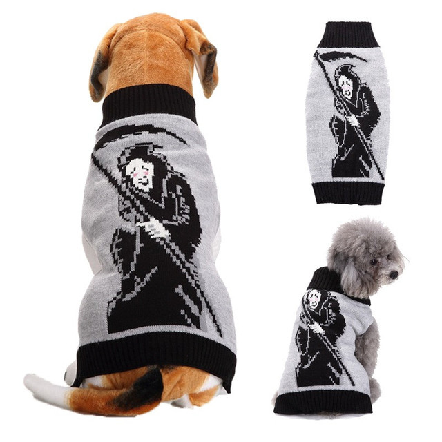 Halloweenowy sweter szkieletowy dla psa i kota - stroje dla małych, średnich i dużych zwierząt - Wianko - 21