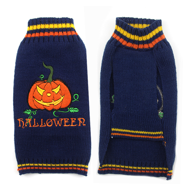 Halloweenowy sweter szkieletowy dla psa i kota - stroje dla małych, średnich i dużych zwierząt - Wianko - 13