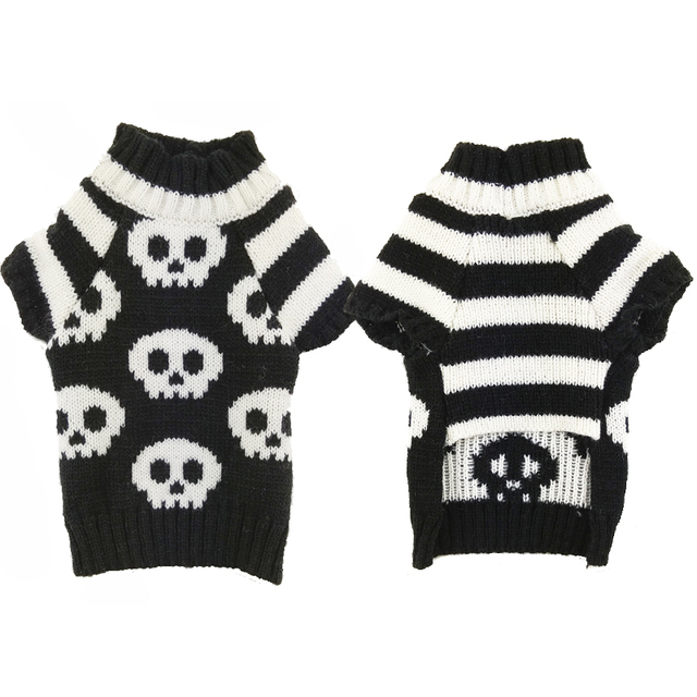 Halloweenowy sweter szkieletowy dla psa i kota - stroje dla małych, średnich i dużych zwierząt - Wianko - 16