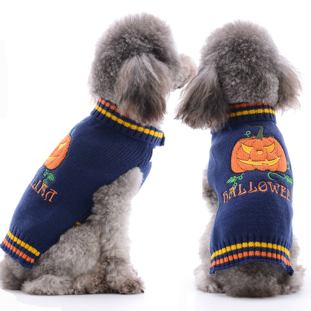 Halloweenowy sweter szkieletowy dla psa i kota - stroje dla małych, średnich i dużych zwierząt - Wianko - 12