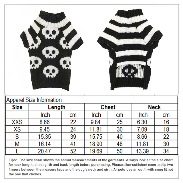 Halloweenowy sweter szkieletowy dla psa i kota - stroje dla małych, średnich i dużych zwierząt - Wianko - 4