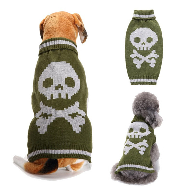 Halloweenowy sweter szkieletowy dla psa i kota - stroje dla małych, średnich i dużych zwierząt - Wianko - 20
