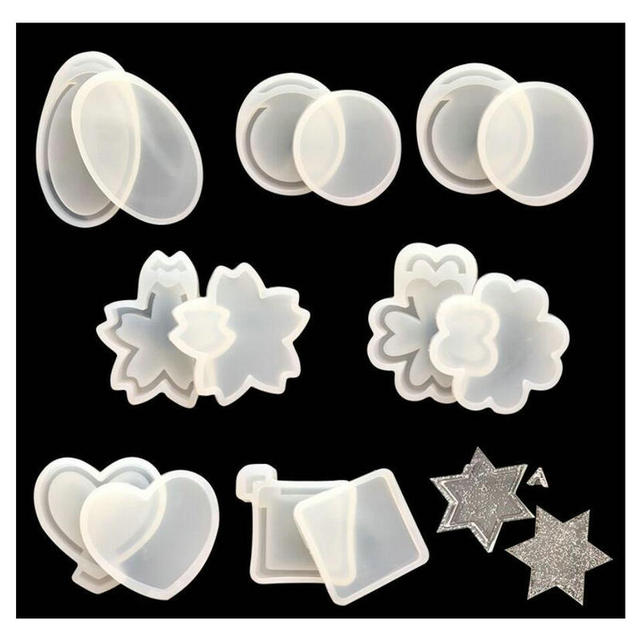 Formy silikonowe w kształcie serca do wytwarzania breloczków z piasku, do tworzenia biżuterii handmade - Wianko - 18