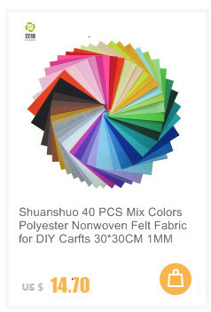 Miękka włóknina poliestrowa Shuanshuo 1.2MM DIY Handmade Crafts - 42 sztuki, mieszane kolory 15X15CM - Wianko - 19