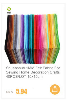 Miękka włóknina poliestrowa Shuanshuo 1.2MM DIY Handmade Crafts - 42 sztuki, mieszane kolory 15X15CM - Wianko - 21