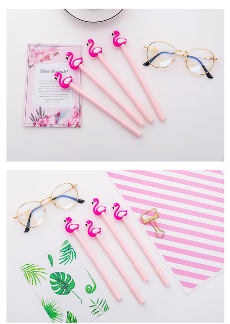 Kreatywny długopis żelowy - Flamingo, neutralny, mały łabędź, silikonowy, serce, młoda dziewczyna, uczeń - Wianko - 21
