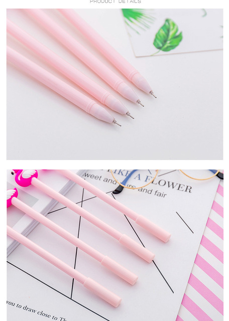Kreatywny długopis żelowy - Flamingo, neutralny, mały łabędź, silikonowy, serce, młoda dziewczyna, uczeń - Wianko - 17