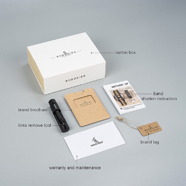 Zegarek damski drewniany BOBO ptak kwarcowy luksusowy w pudełku z personalizacją - Wianko - 17