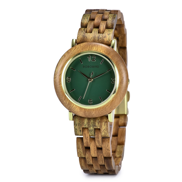 Zegarek damski drewniany BOBO ptak kwarcowy luksusowy w pudełku z personalizacją - Wianko - 18