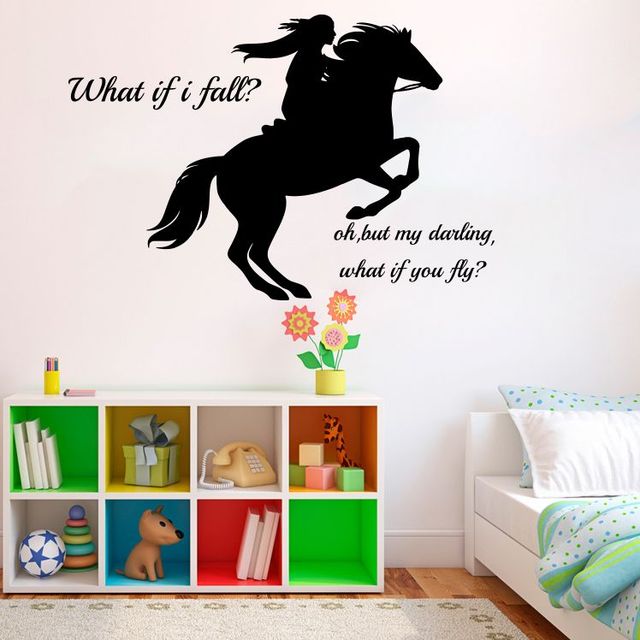 Naklejka ścienna z inspirującym cytatem dla miłośnika jeździectwa - Jumper Hunter, konie, jednorożce - dziewczęcy pokój sypialniany Vinyl - Wianko - 2