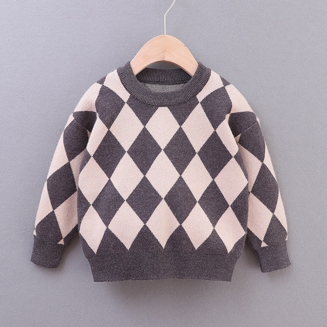 Sweter dziewczęcy z długimi rękawami i okrągłym dekoltem, idealny na wiosnę i jesień - Wianko - 2