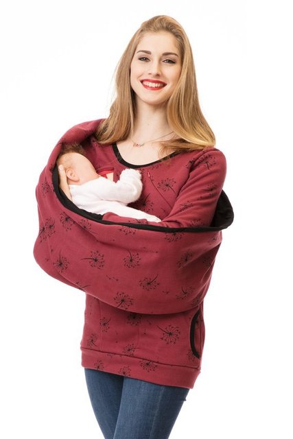 Ciążowa bluza z kapturem i szalik zimowa jesień dla kobiet w ciąży - Wianko - 9