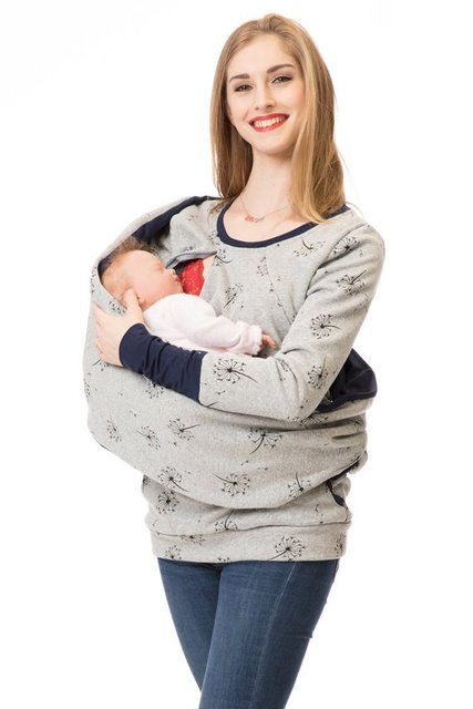 Ciążowa bluza z kapturem i szalik zimowa jesień dla kobiet w ciąży - Wianko - 25