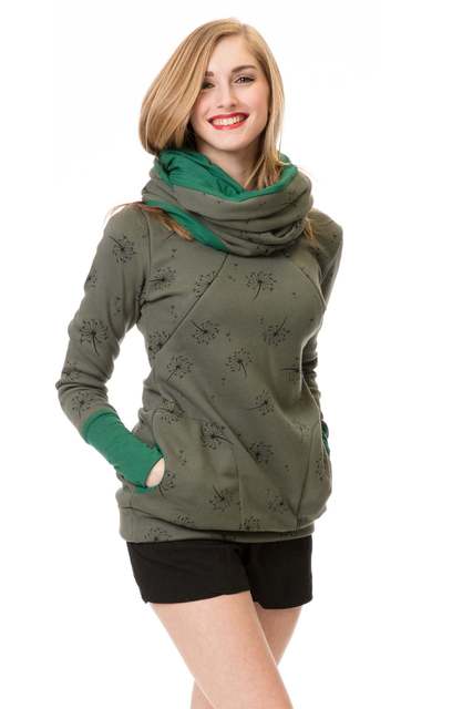 Ciążowa bluza z kapturem i szalik zimowa jesień dla kobiet w ciąży - Wianko - 4