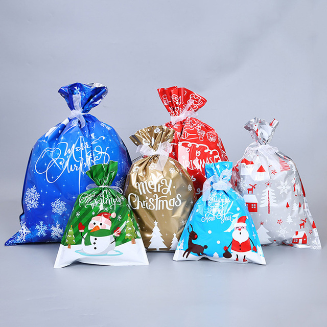 Materiały na świąteczne przyjęcie - torba bożonarodzeniowa z ełkiem, worek na cukierki i prezent, szczęśliwego nowego roku - Wianko - 23