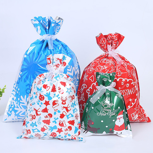 Materiały na świąteczne przyjęcie - torba bożonarodzeniowa z ełkiem, worek na cukierki i prezent, szczęśliwego nowego roku - Wianko - 19
