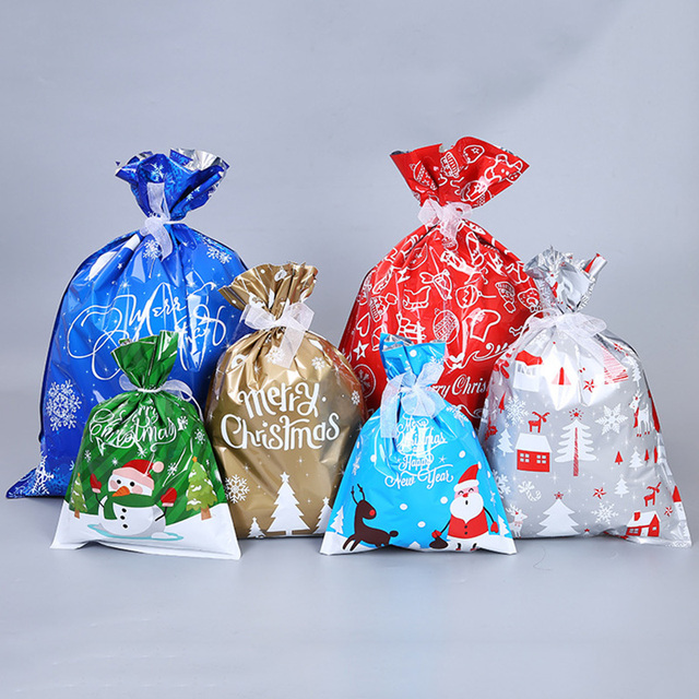Materiały na świąteczne przyjęcie - torba bożonarodzeniowa z ełkiem, worek na cukierki i prezent, szczęśliwego nowego roku - Wianko - 18