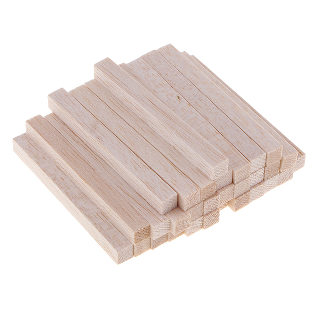Drewniany kołek Balsa Wood Stick 10x10mm - długości: 50/80/100/130/150mm - Wianko - 3