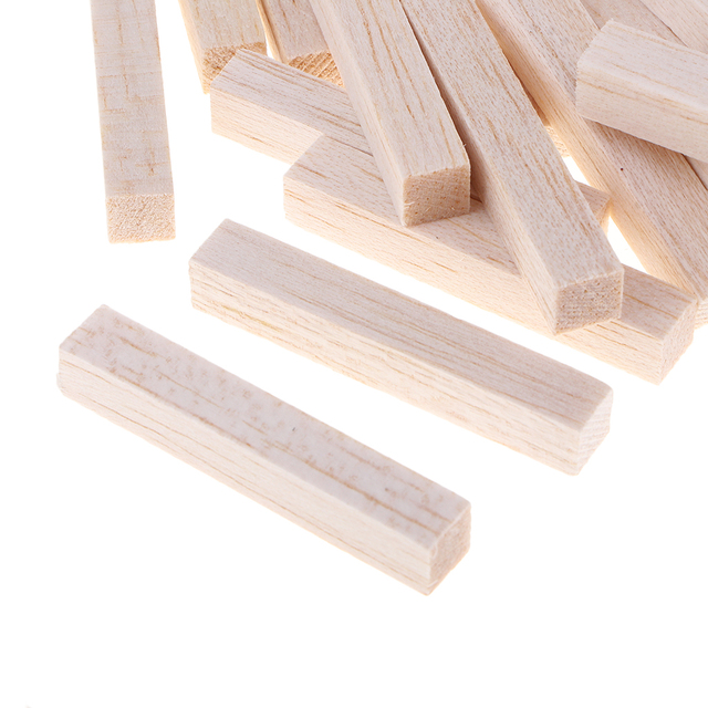 Drewniany kołek Balsa Wood Stick 10x10mm - długości: 50/80/100/130/150mm - Wianko - 13