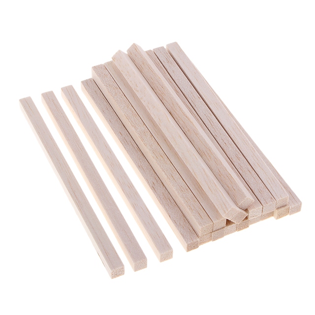 Drewniany kołek Balsa Wood Stick 10x10mm - długości: 50/80/100/130/150mm - Wianko - 9