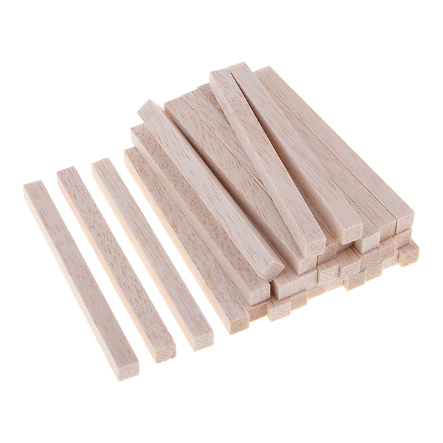 Drewniany kołek Balsa Wood Stick 10x10mm - długości: 50/80/100/130/150mm - Wianko - 5