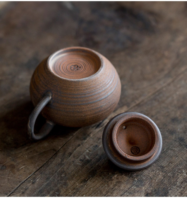Antyczny czajniczek do herbaty Kung Fu - mały dzbanek drewniany z wzorem, idealny zestaw do parzenia herbaty - Wianko - 16